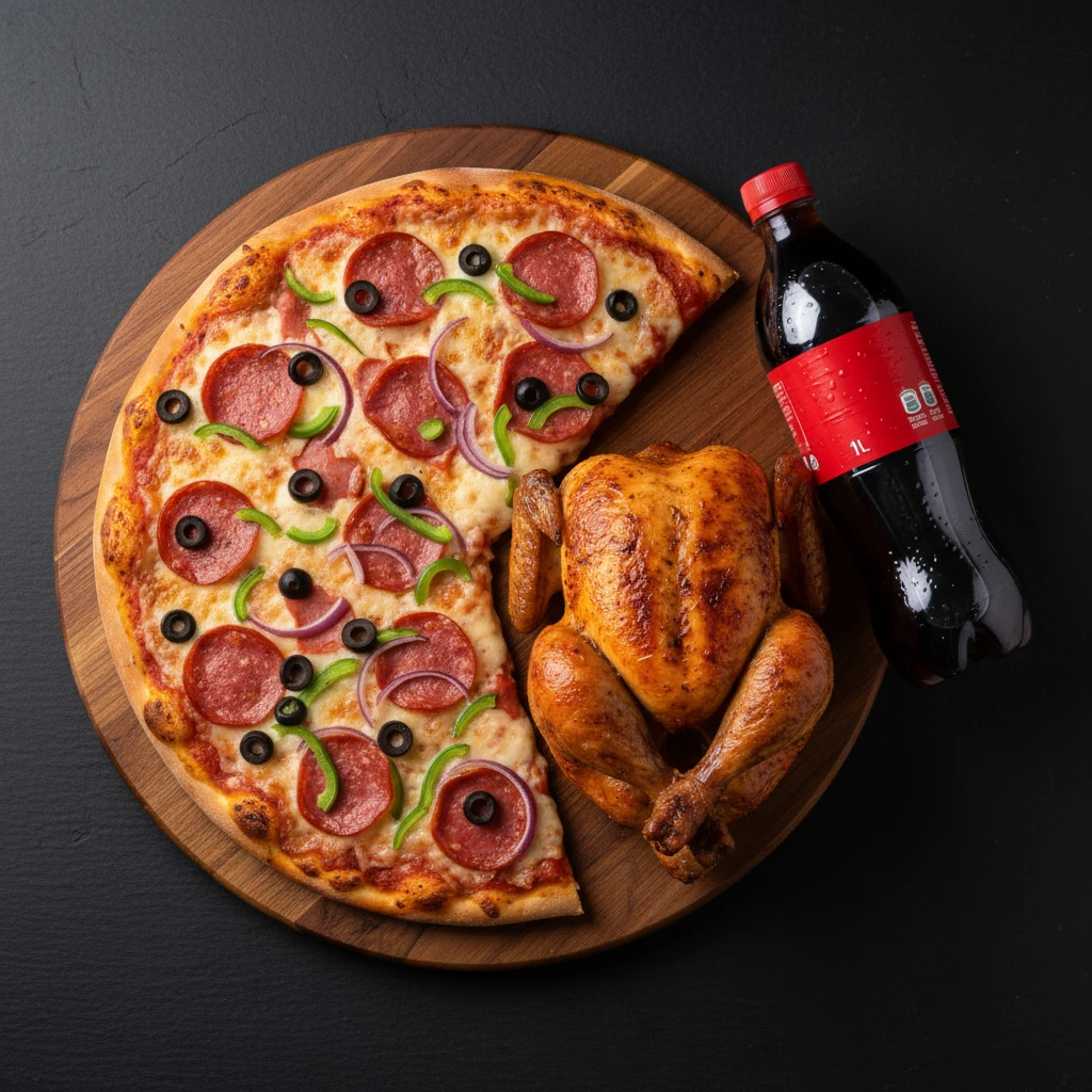 Oferta 20: Pizza 30cm y Pollo Asado (sin patatas)